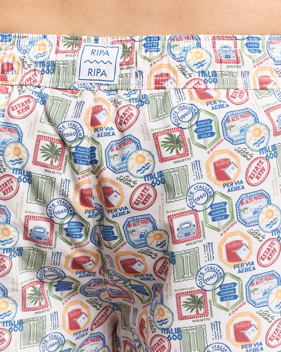 Men | Swimwear | Ripa Ripa | Printed Swimshorts Off White