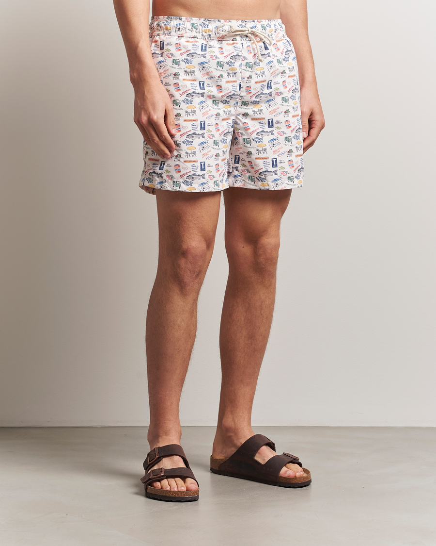 Men | Swimwear | Ripa Ripa | Printed Swimshorts Off White