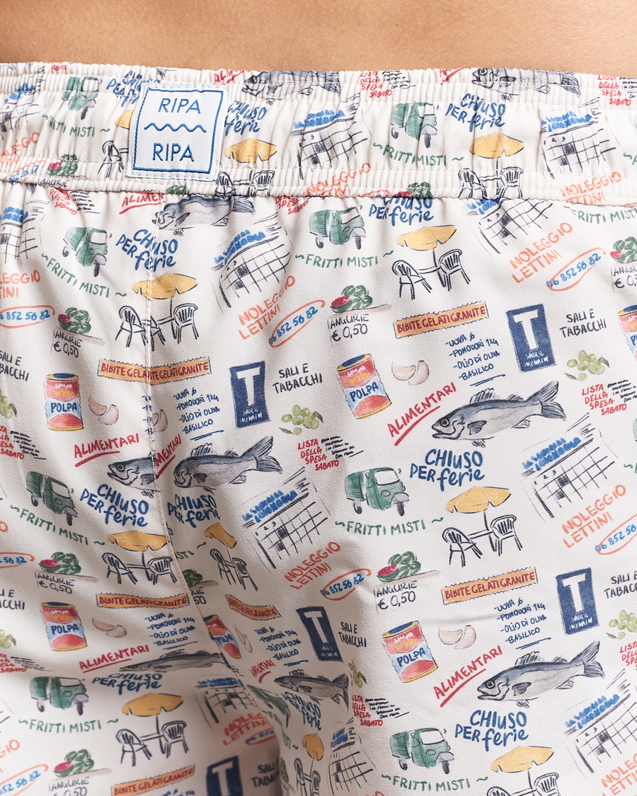 Men | Swimwear | Ripa Ripa | Printed Swimshorts Off White