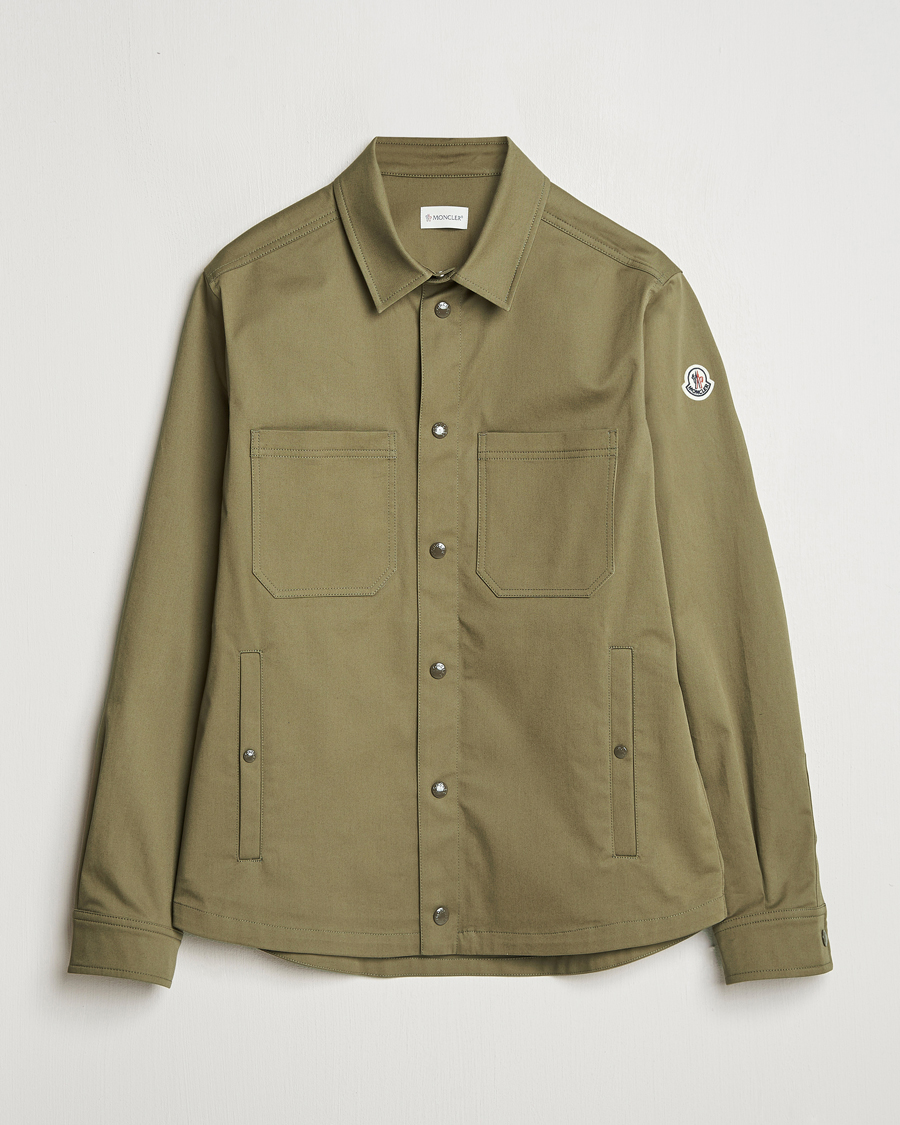 Men | Shirts | Moncler | Cotton Overshirt Olive