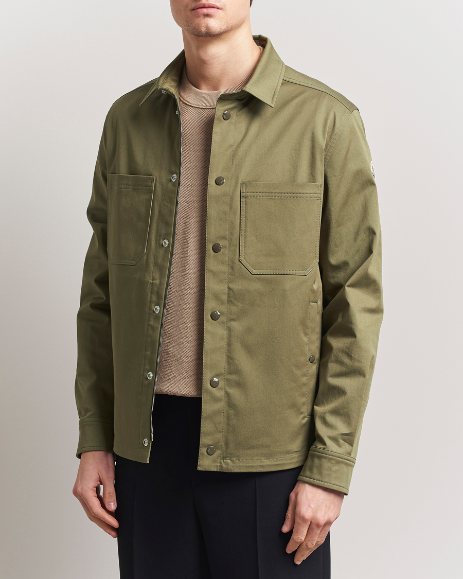 Men | Shirts | Moncler | Cotton Overshirt Olive