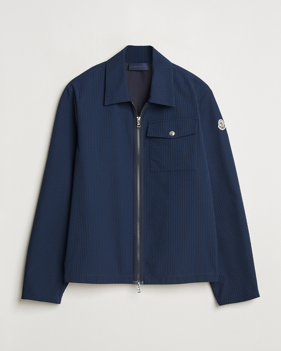 Men | Shirts | Moncler | Zip Overshirt Navy