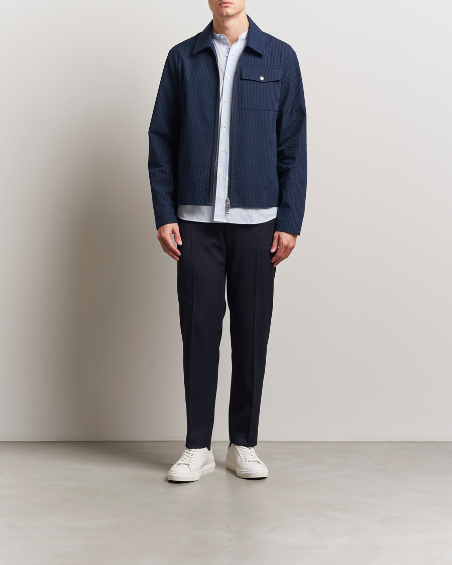 Men | Shirts | Moncler | Zip Overshirt Navy