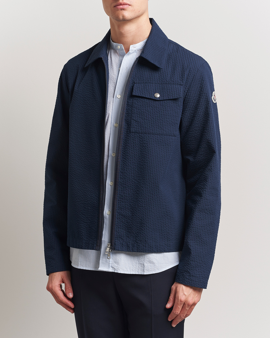Men | Shirts | Moncler | Zip Overshirt Navy