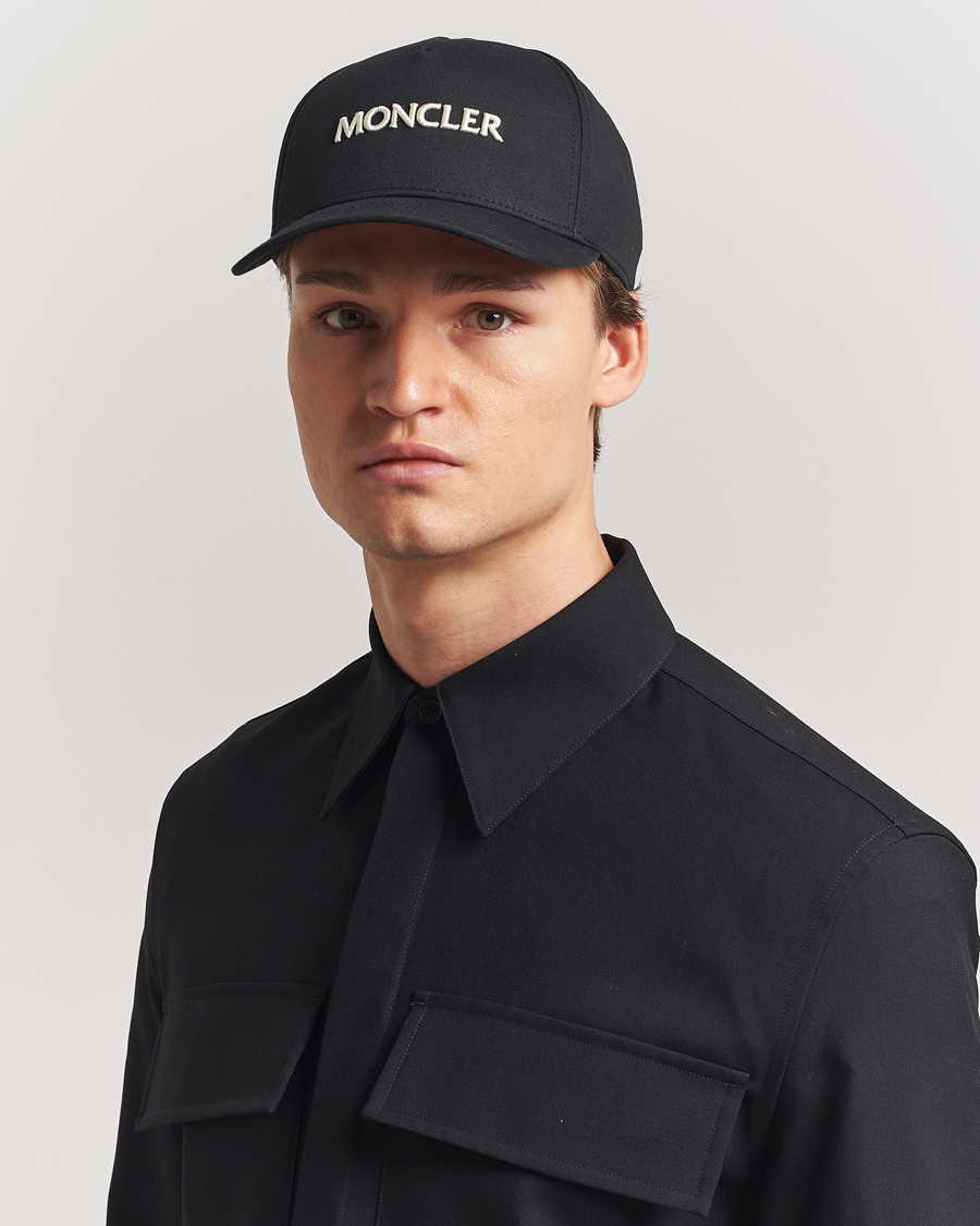 Men | Hats & Caps | Moncler | Lettering Logo Baseball Cap Black