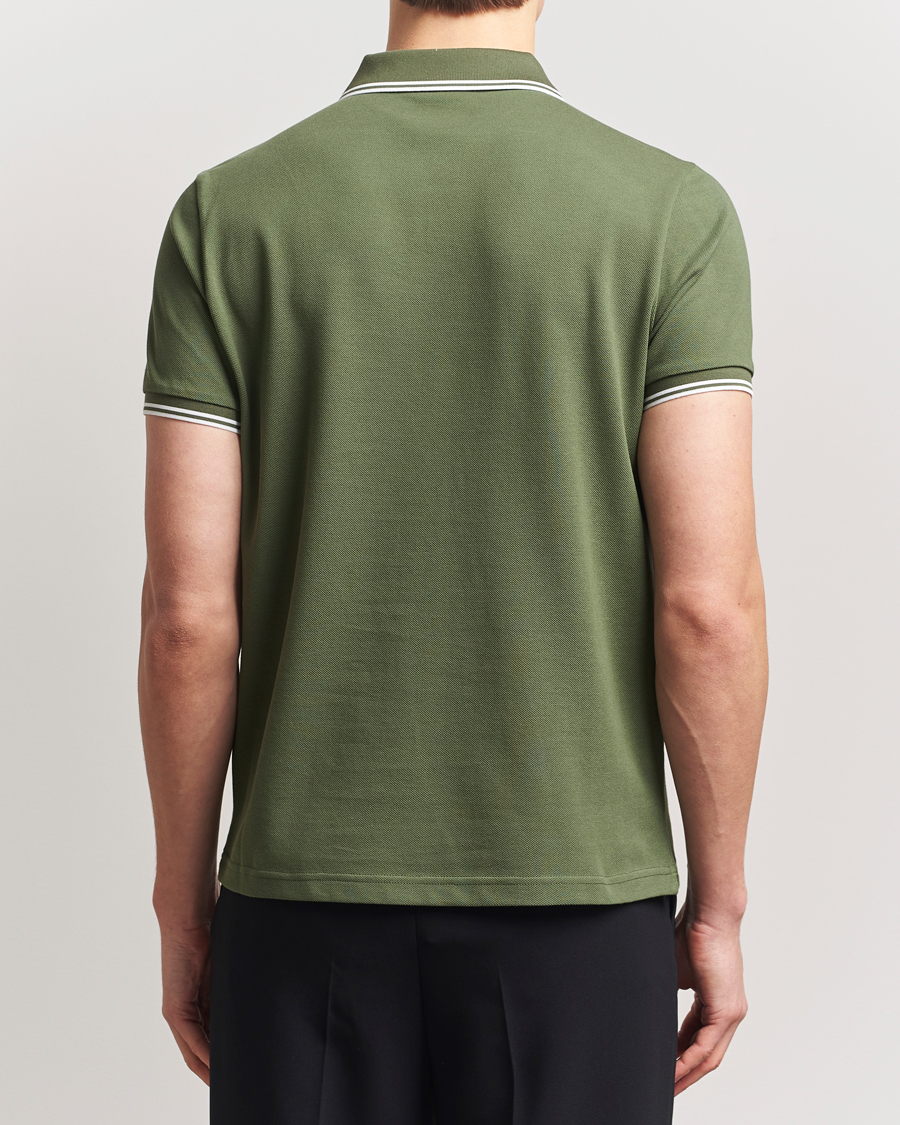 Men | Polo Shirts | Moncler | Contrast Rib Polo Dark Green