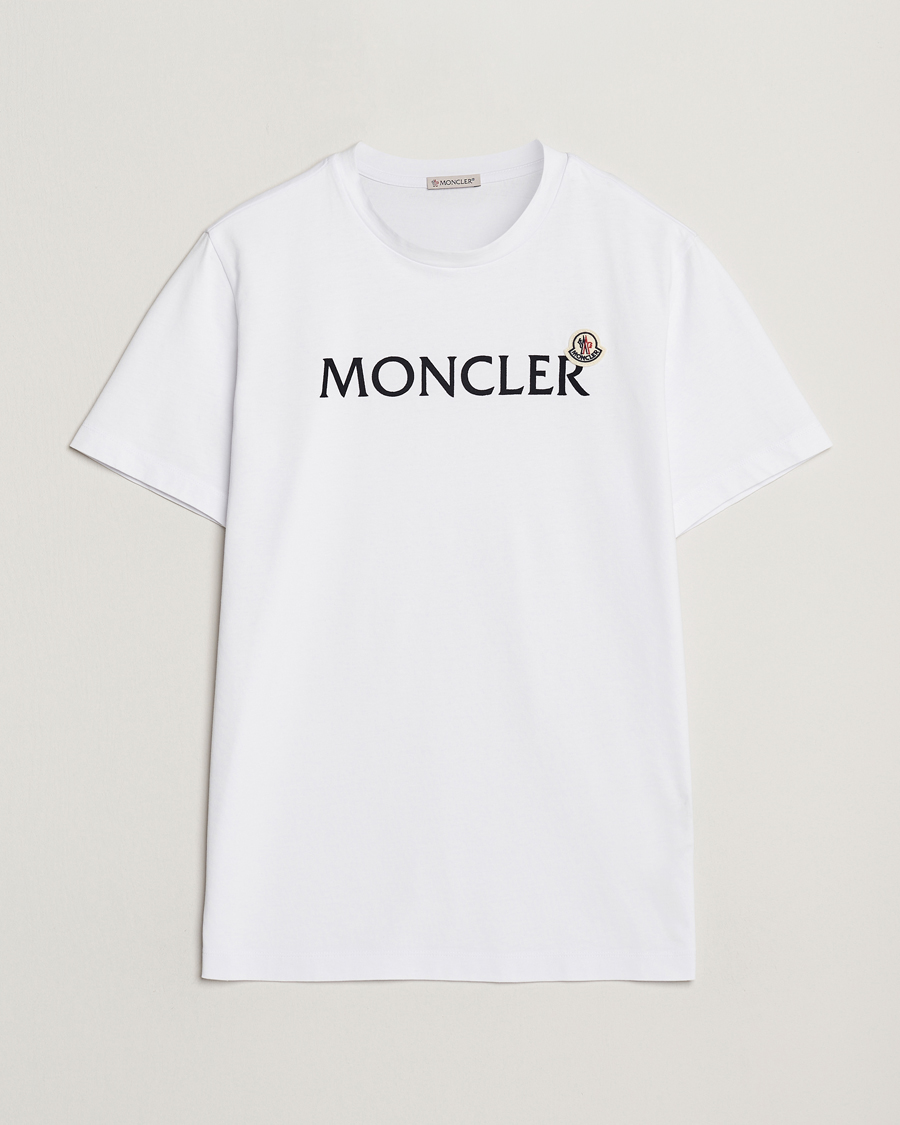 Men | T-Shirts | Moncler | Lettering Logo T-Shirt White
