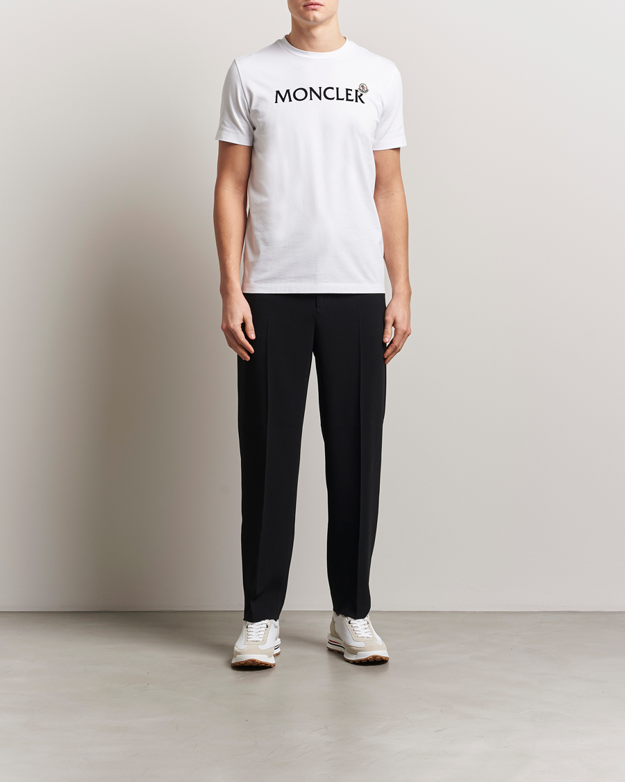 Men | T-Shirts | Moncler | Lettering Logo T-Shirt White