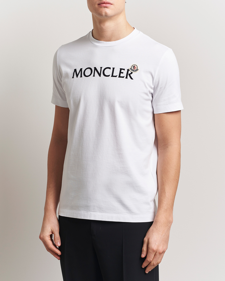 Men | T-Shirts | Moncler | Lettering Logo T-Shirt White