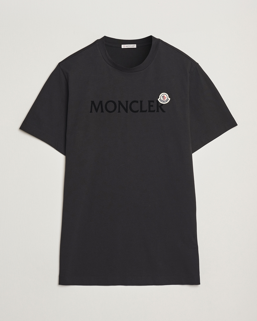 Men | T-Shirts | Moncler | Lettering Logo T-Shirt Black