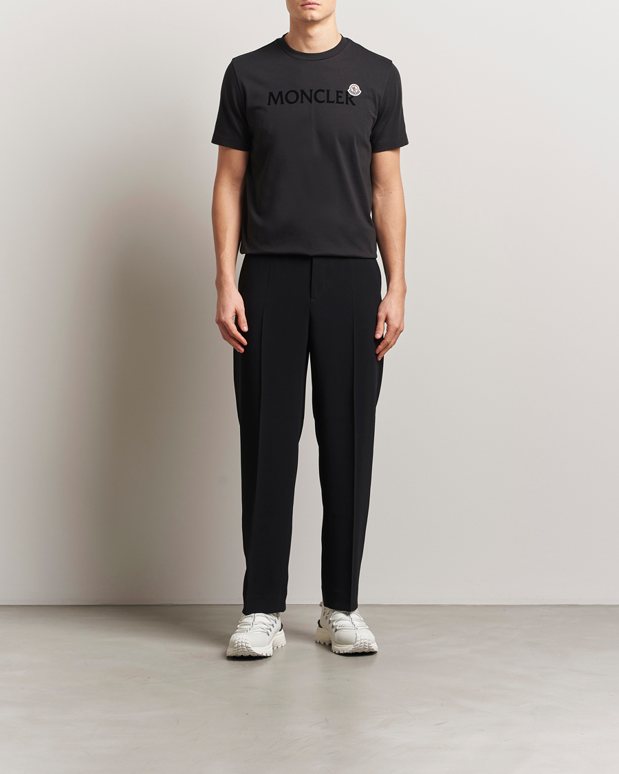 Men | T-Shirts | Moncler | Lettering Logo T-Shirt Black