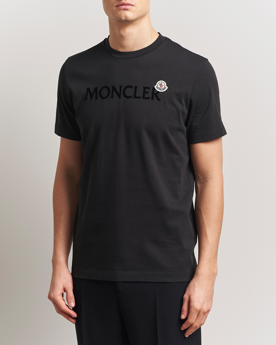 Men | T-Shirts | Moncler | Lettering Logo T-Shirt Black