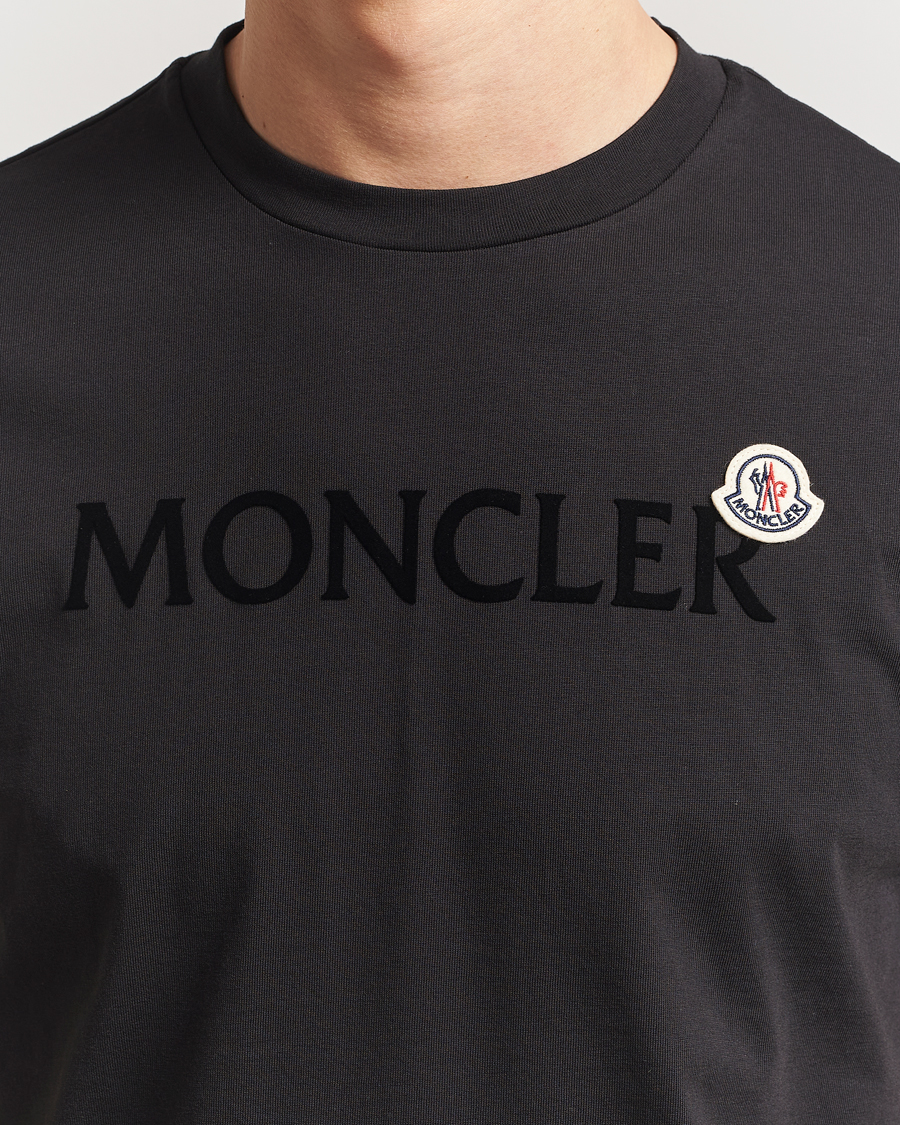 Men | T-Shirts | Moncler | Lettering Logo T-Shirt Black
