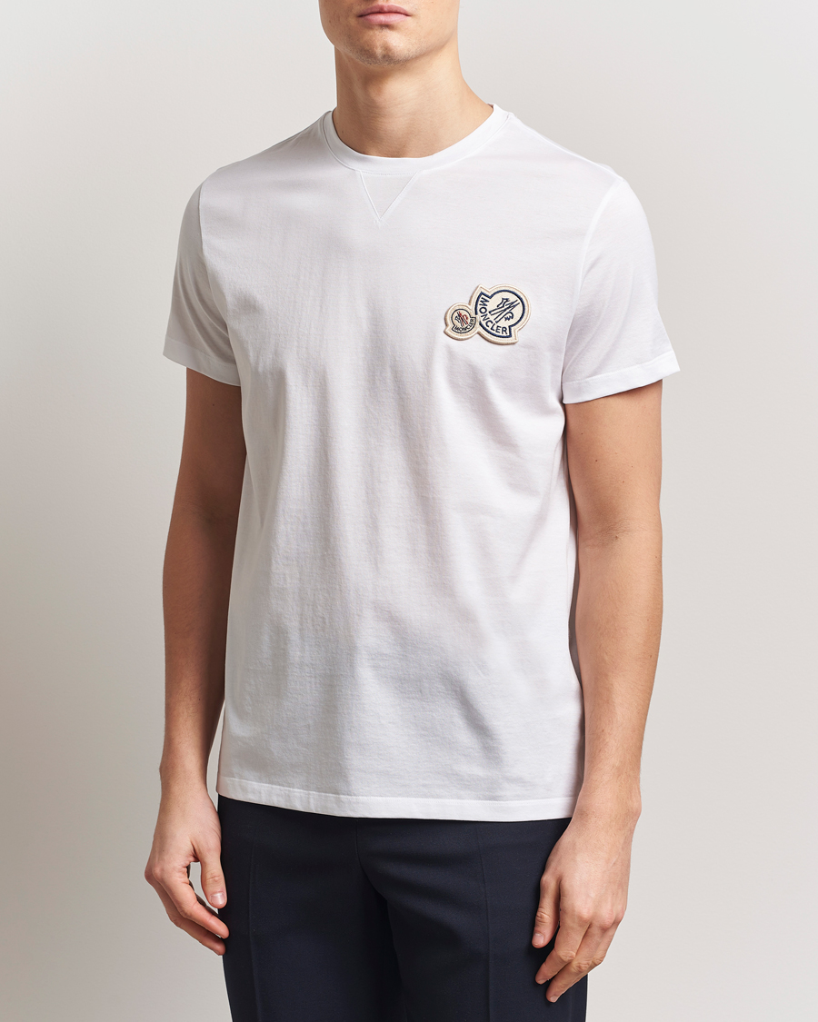 Men | T-Shirts | Moncler | Double Logo T-Shirt White