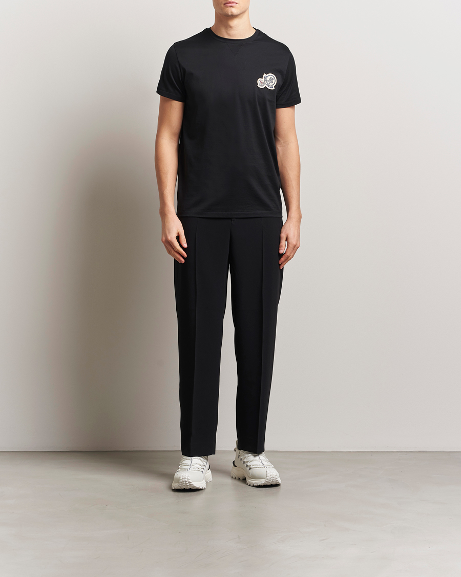 Men | T-Shirts | Moncler | Double Logo T-Shirt Black