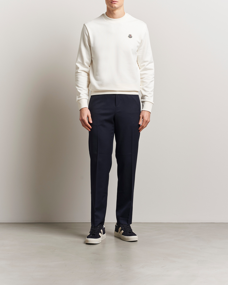 Men | Sweaters & Knitwear | Moncler | Lettering Logo Sweatshirt White