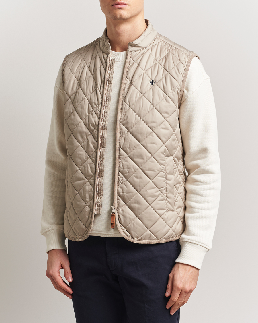 Men | Gilets | Morris | Teddy Quilted Vest Khaki