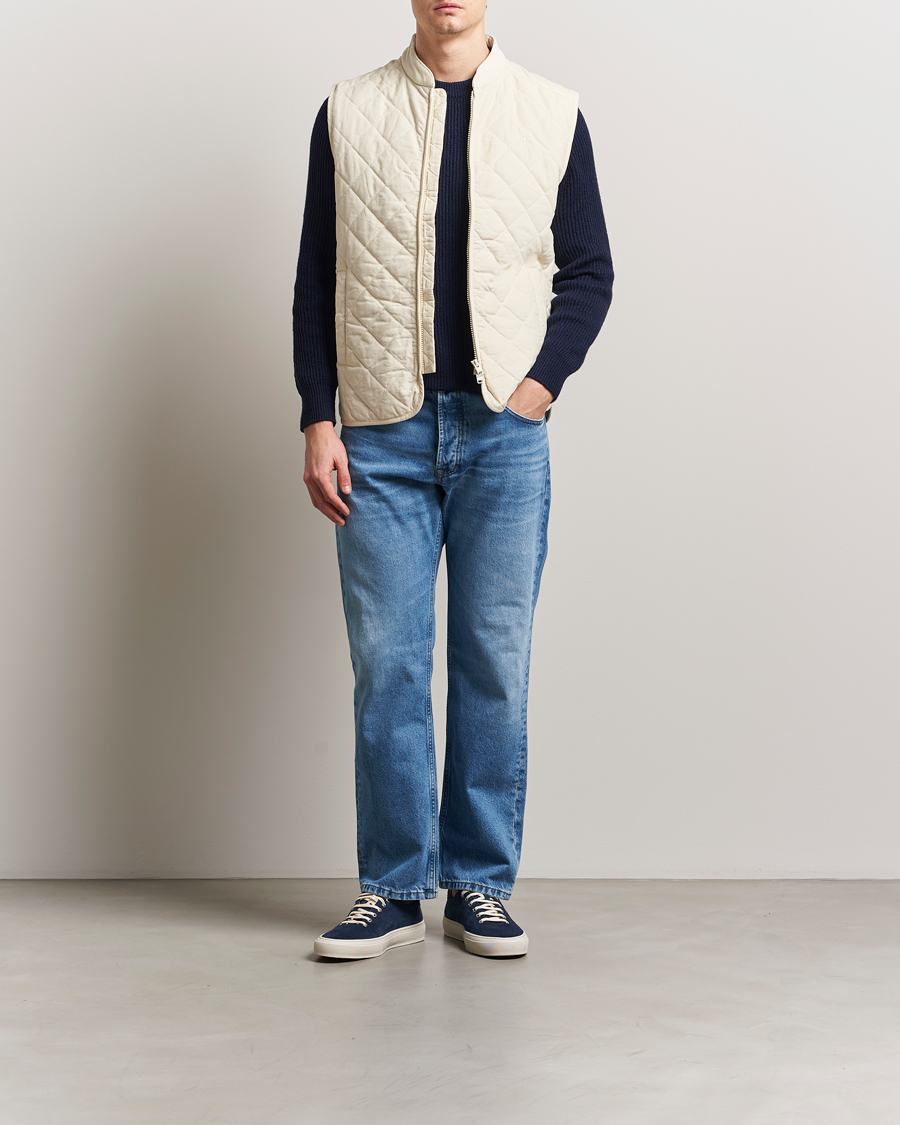 Men | Gilets | Morris | Teddy Quilted Cord Vest Khaki