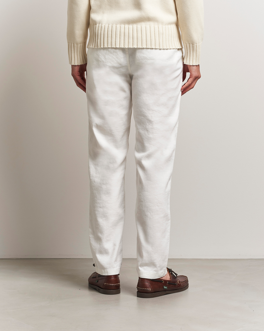 Men | Trousers | Morris | Fenix Linen/Cotton Trousers Off White