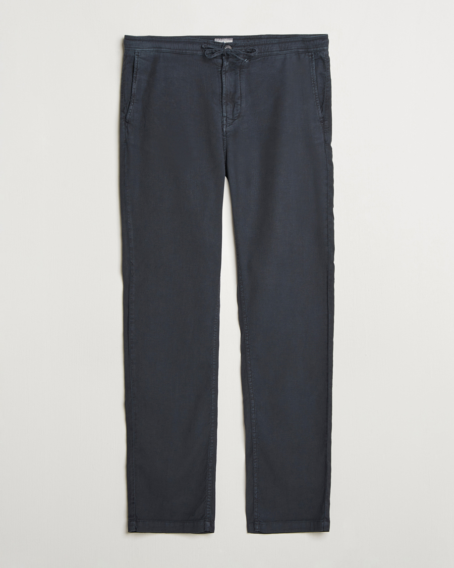 Men | Trousers | Morris | Fenix Linen/Cotton Trousers Blue