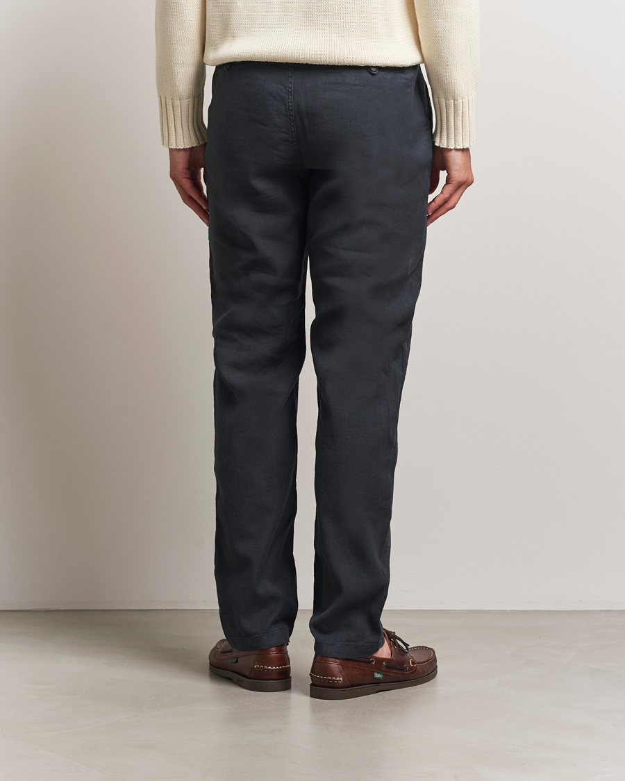 Men | Trousers | Morris | Fenix Linen/Cotton Trousers Blue