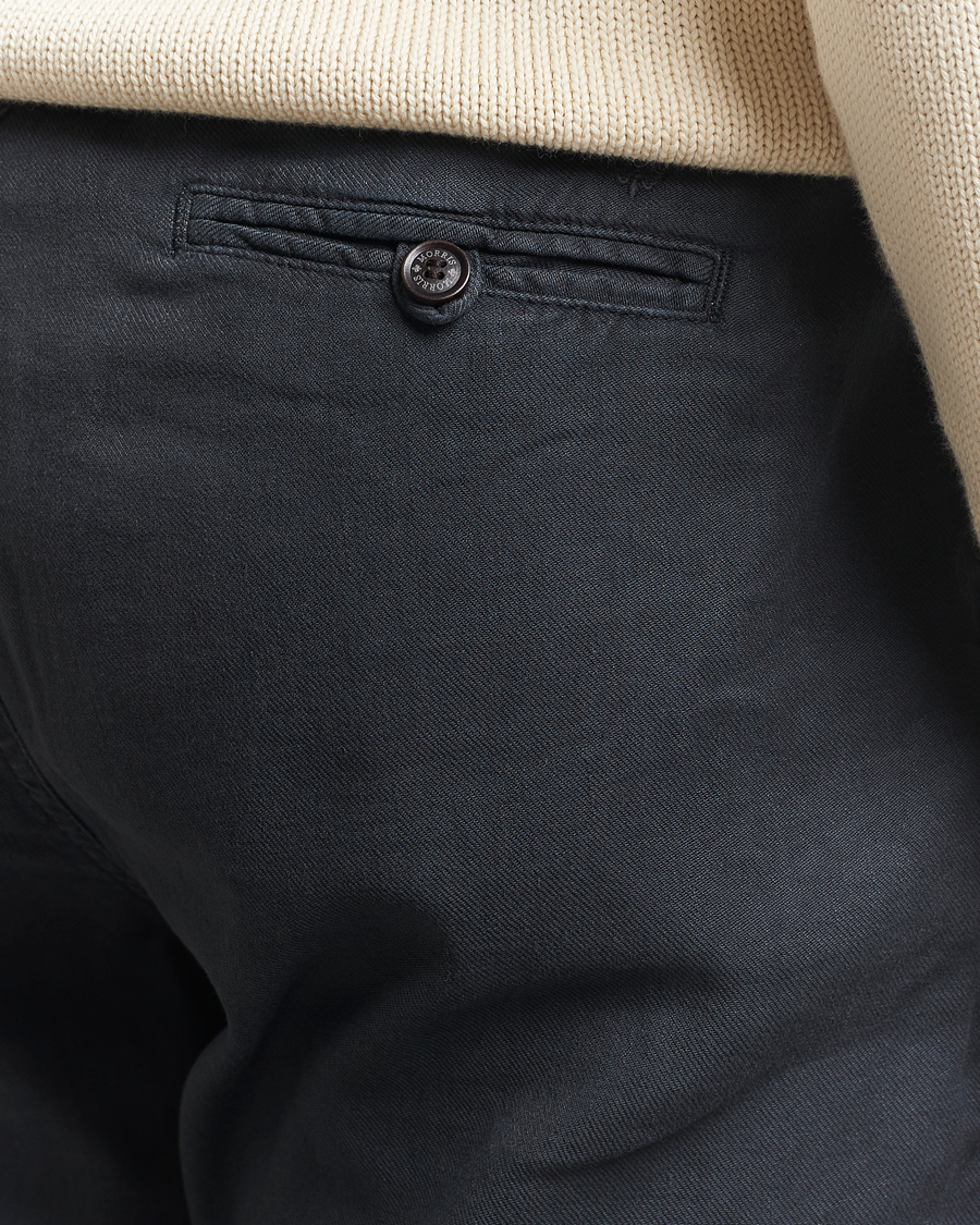 Men | Trousers | Morris | Fenix Linen/Cotton Trousers Blue