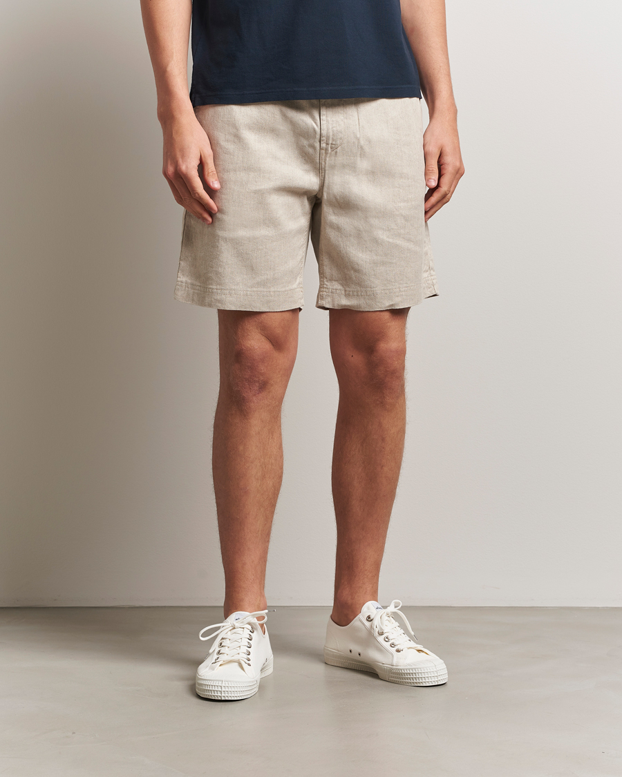 Men | Shorts | Morris | Fenix Linen/Cotton Shorts Beige
