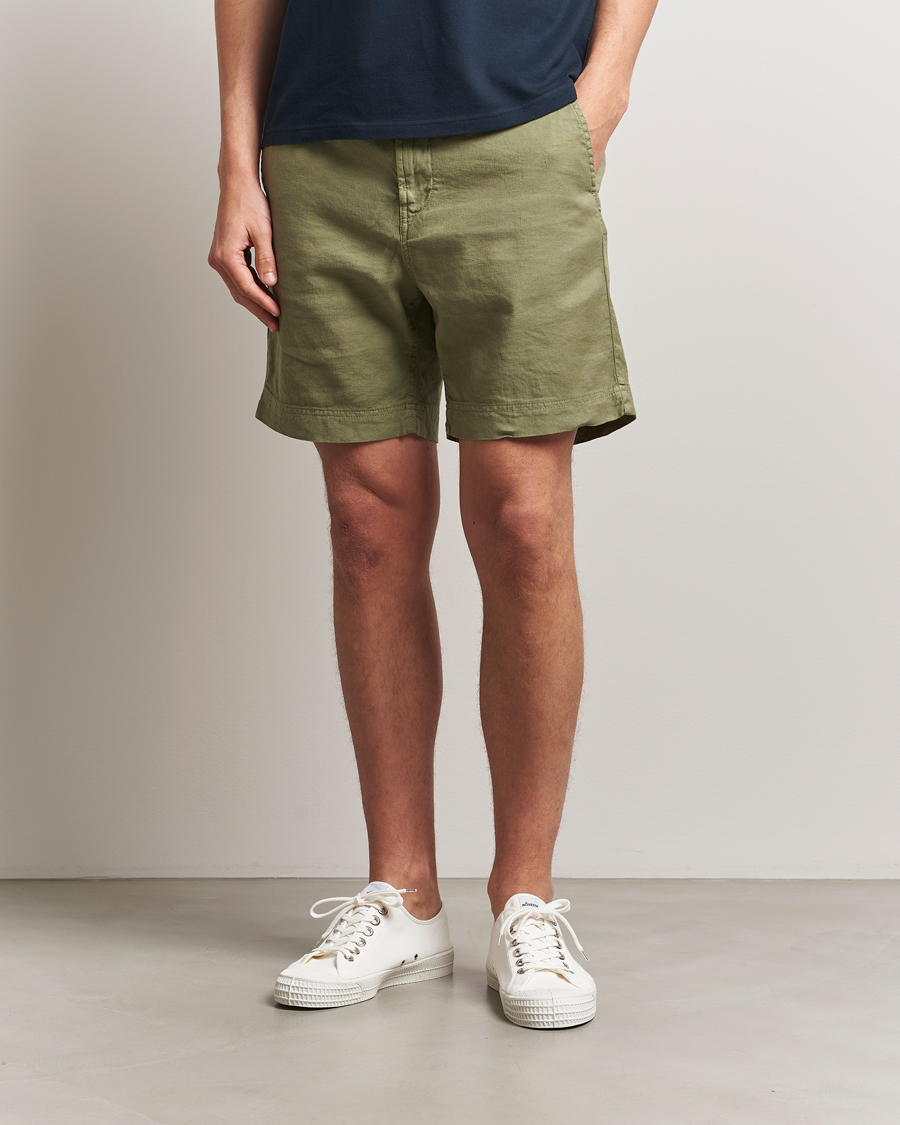 Men | Shorts | Morris | Fenix Linen/Cotton Shorts Olive