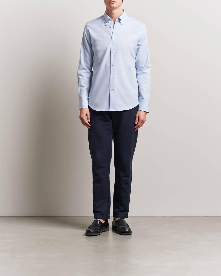 Men | Shirts | Morris | Slim Fit Structured Shirt Light Blue
