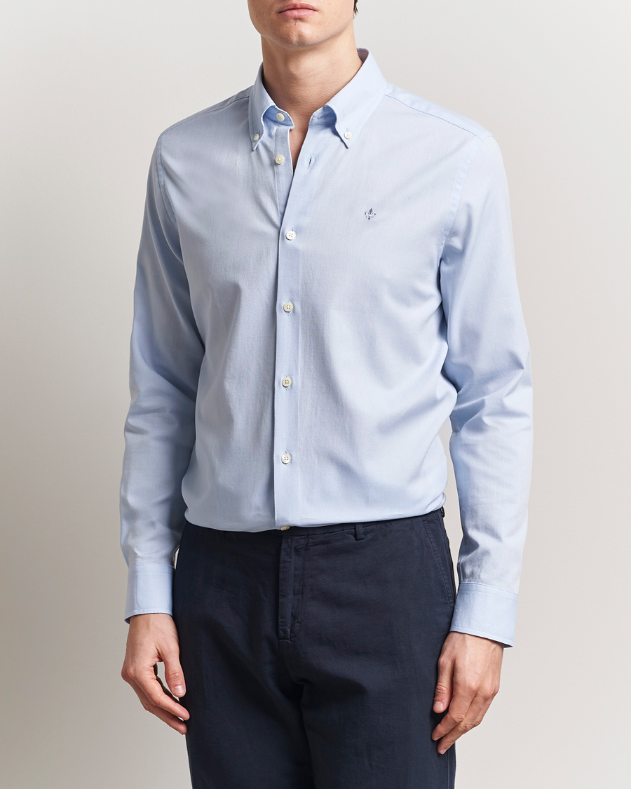 Men | Shirts | Morris | Slim Fit Structured Shirt Light Blue