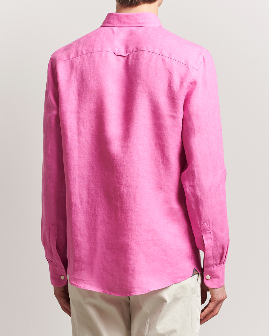 Men | Shirts | Morris | Douglas Linen Button Down Shirt Cerise