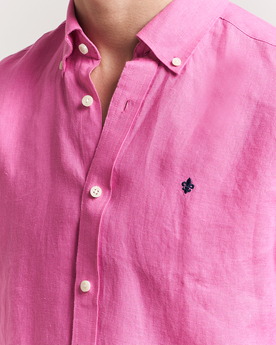 Men | Shirts | Morris | Douglas Linen Button Down Shirt Cerise