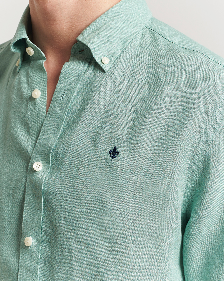 Men | Shirts | Morris | Douglas Linen Button Down Shirt Light Green