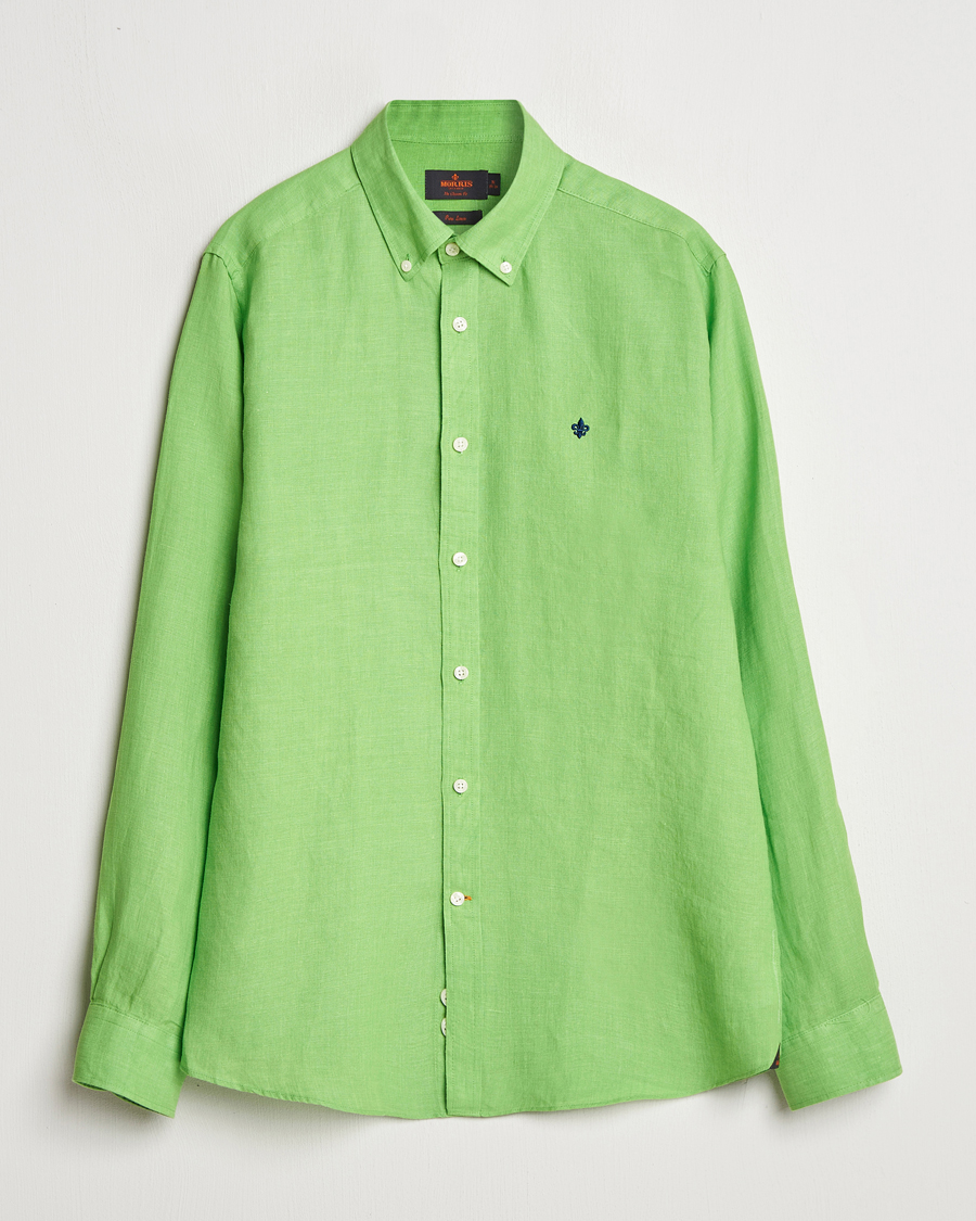Men | Shirts | Morris | Douglas Linen Button Down Shirt Green