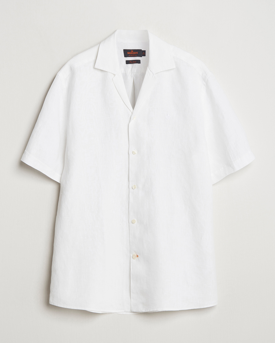 Men | Shirts | Morris | Resort Linen Shirt White
