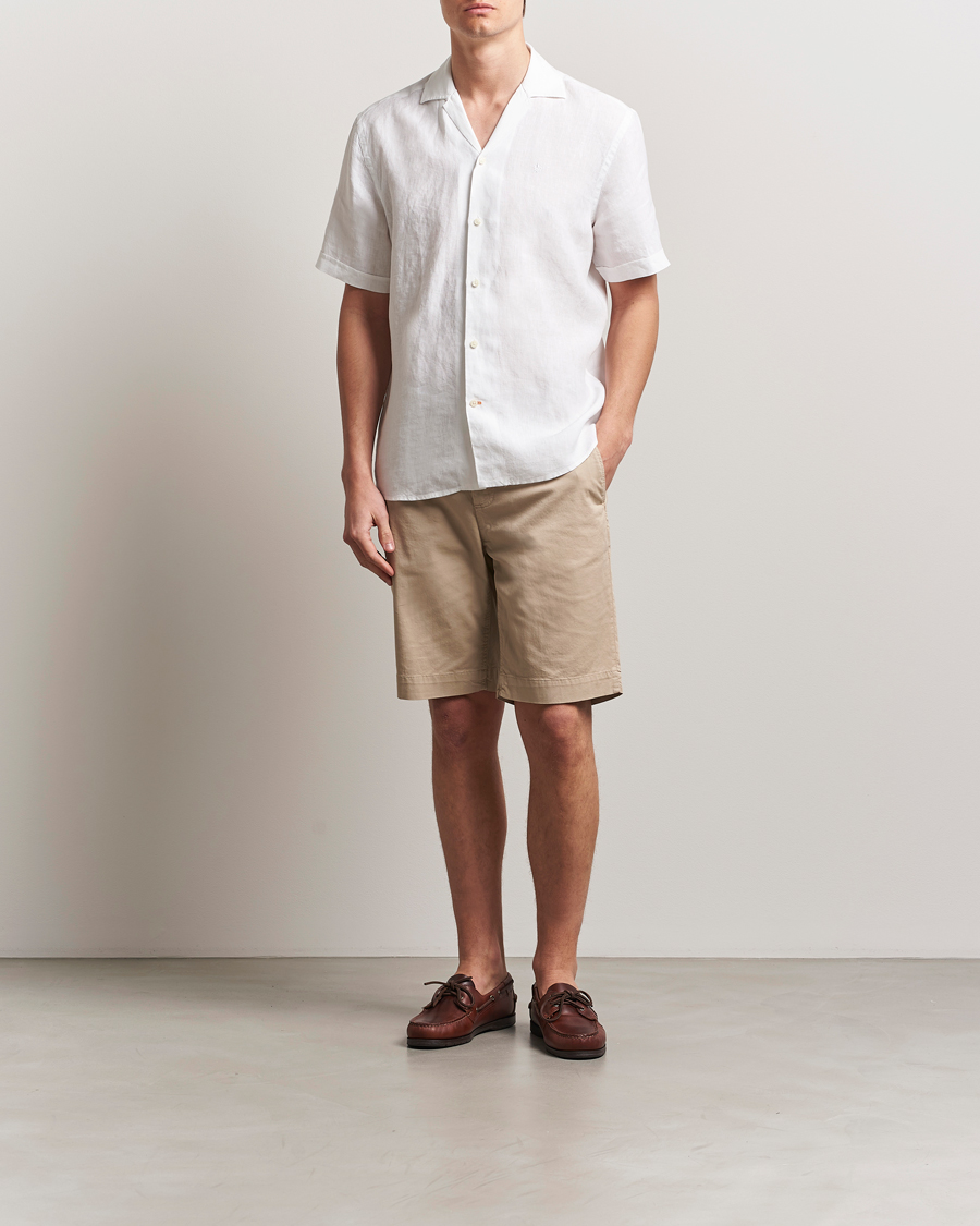 Men | Shirts | Morris | Resort Linen Shirt White