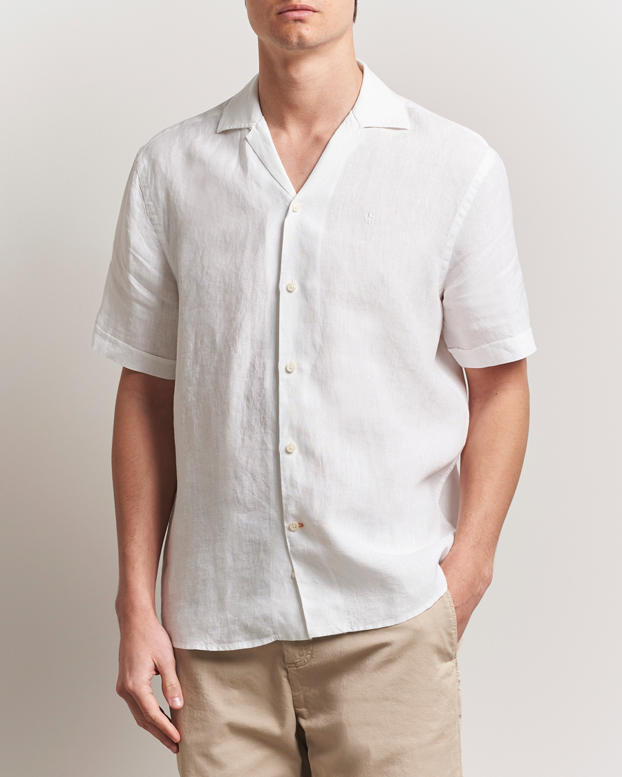Men | Shirts | Morris | Resort Linen Shirt White