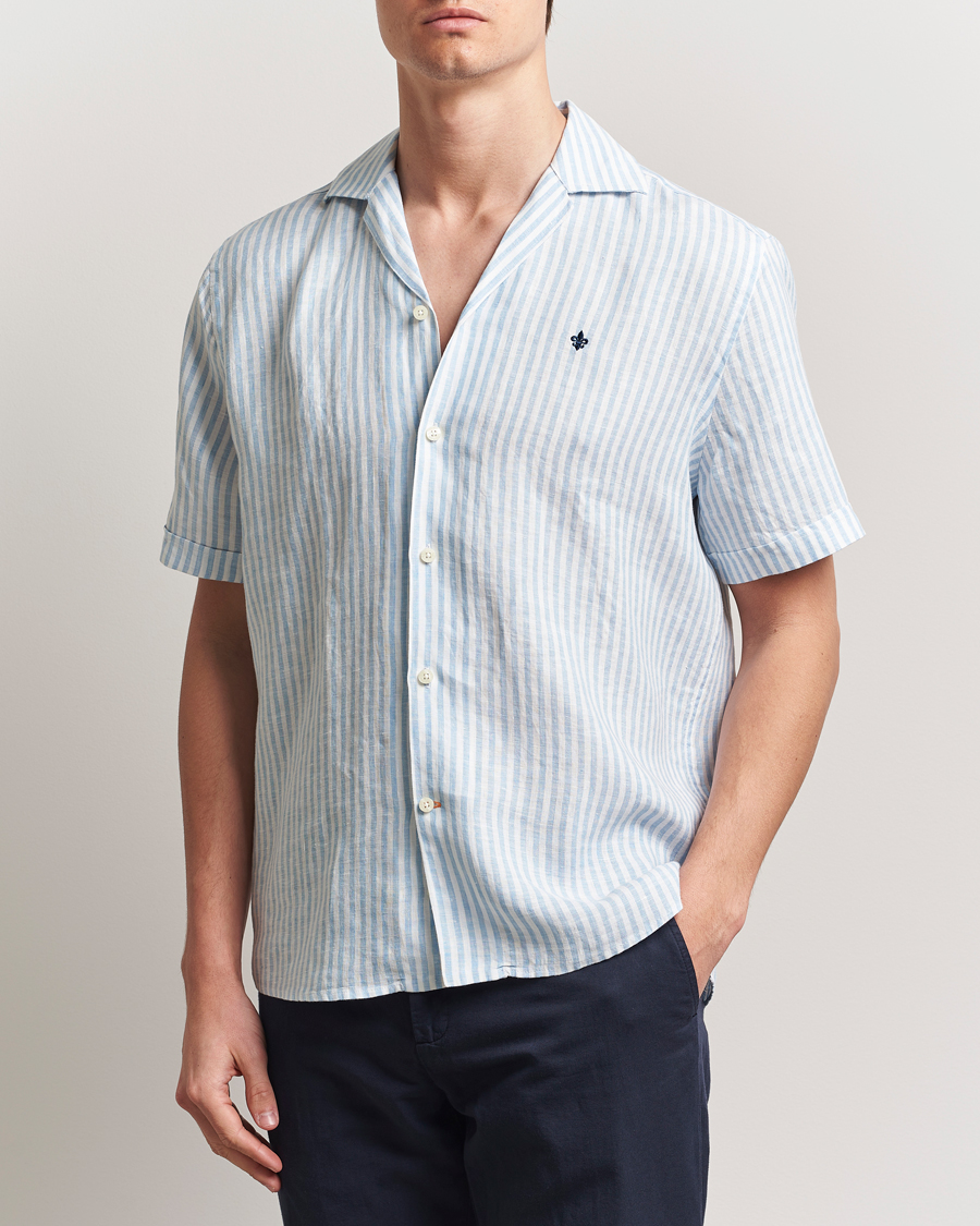 Men | Shirts | Morris | Resort Linen Shirt Blue