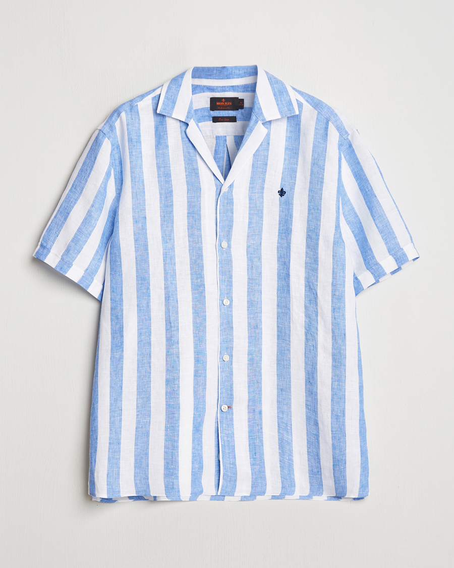 Men | Shirts | Morris | Resort Linen Shirt Blue