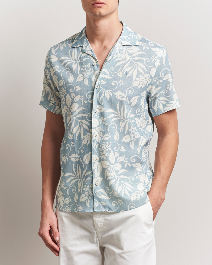 Men | Shirts | Morris | Tropical Short Sleeve Shirt Blue