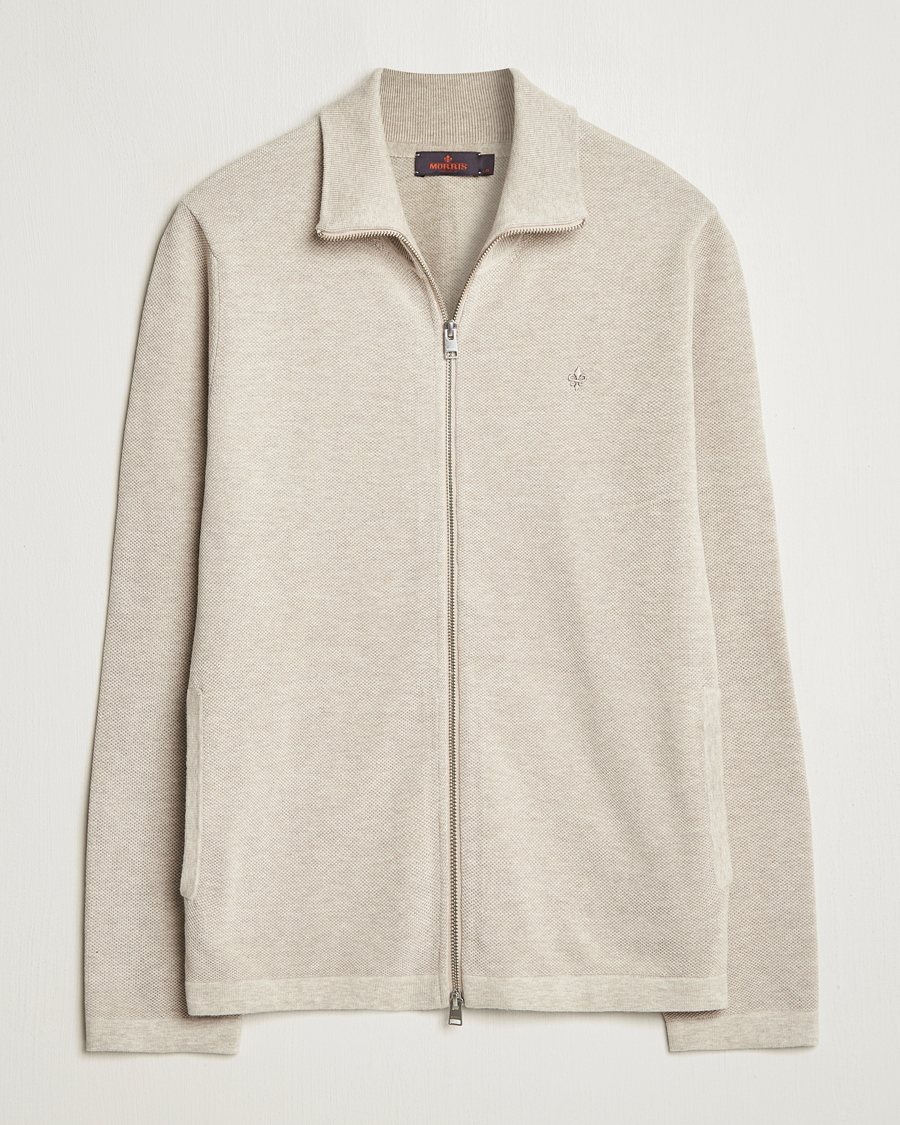 Men | Sweaters & Knitwear | Morris | Jake Zip Cardigan Khaki