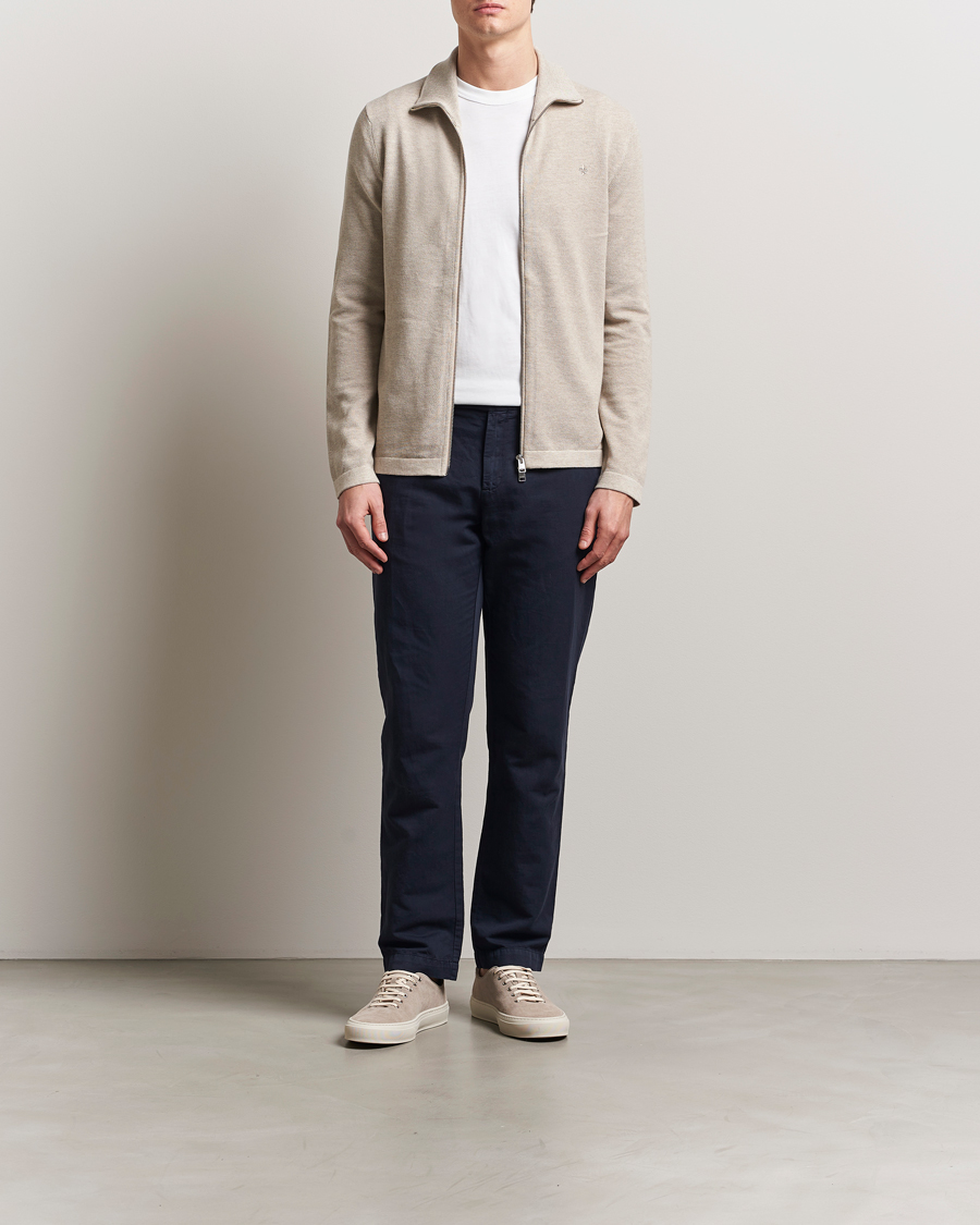 Men | Sweaters & Knitwear | Morris | Jake Zip Cardigan Khaki