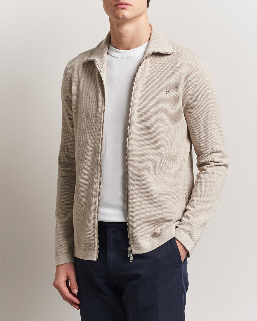 Men | Sweaters & Knitwear | Morris | Jake Zip Cardigan Khaki