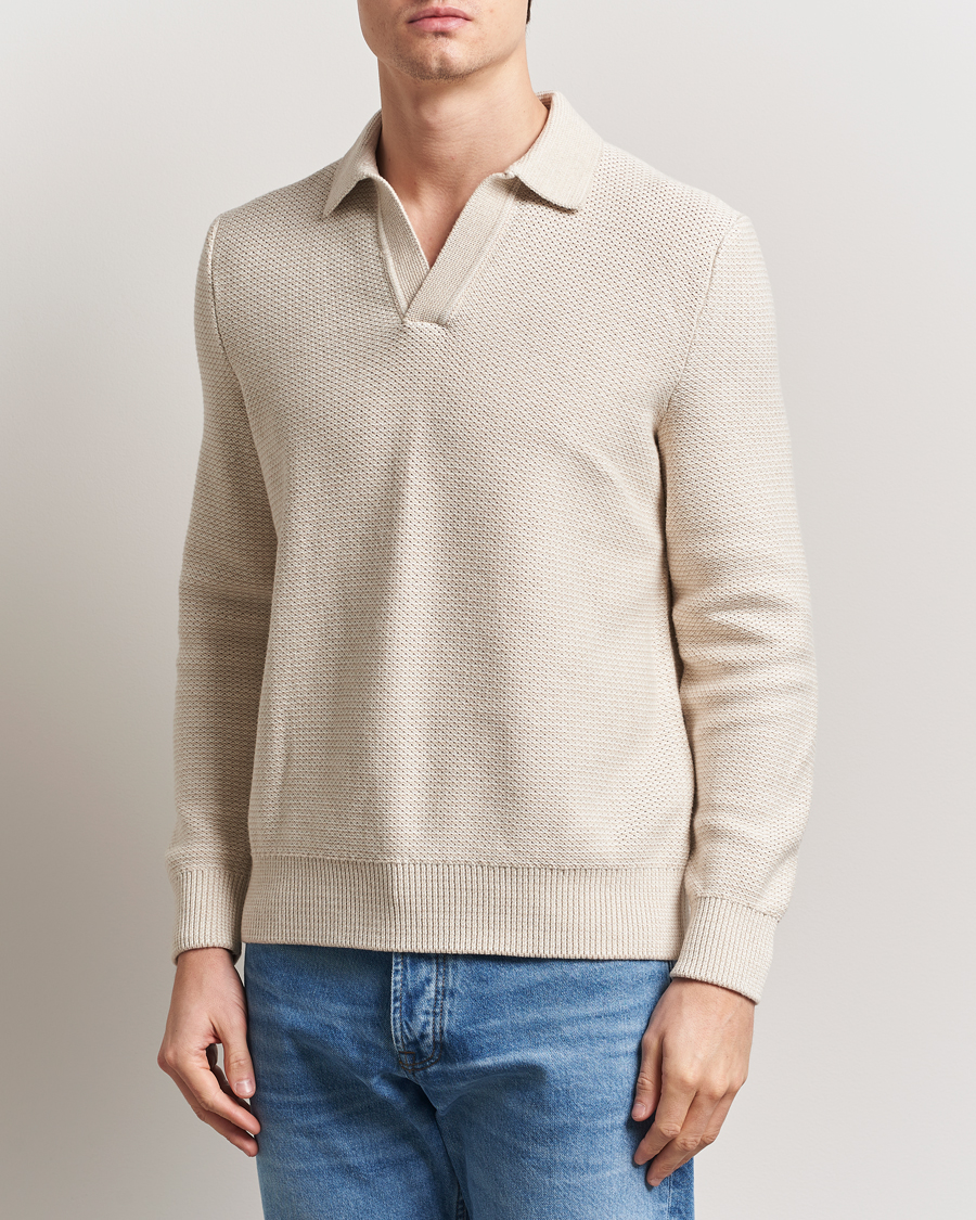 Men | Polo Shirts | Morris | Reeford Resort Polo Off White