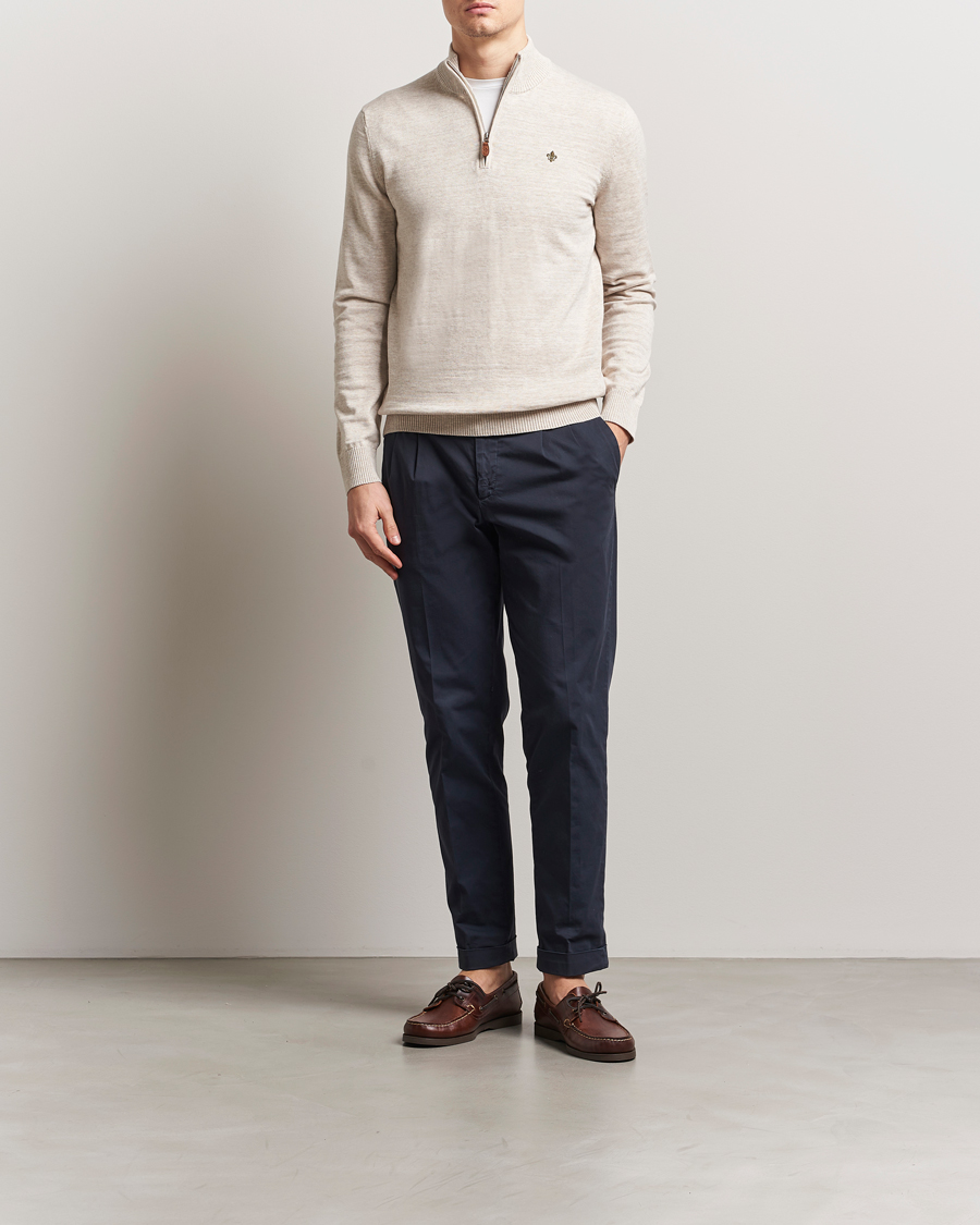 Men | Sweaters & Knitwear | Morris | Randall Half Zip Khaki