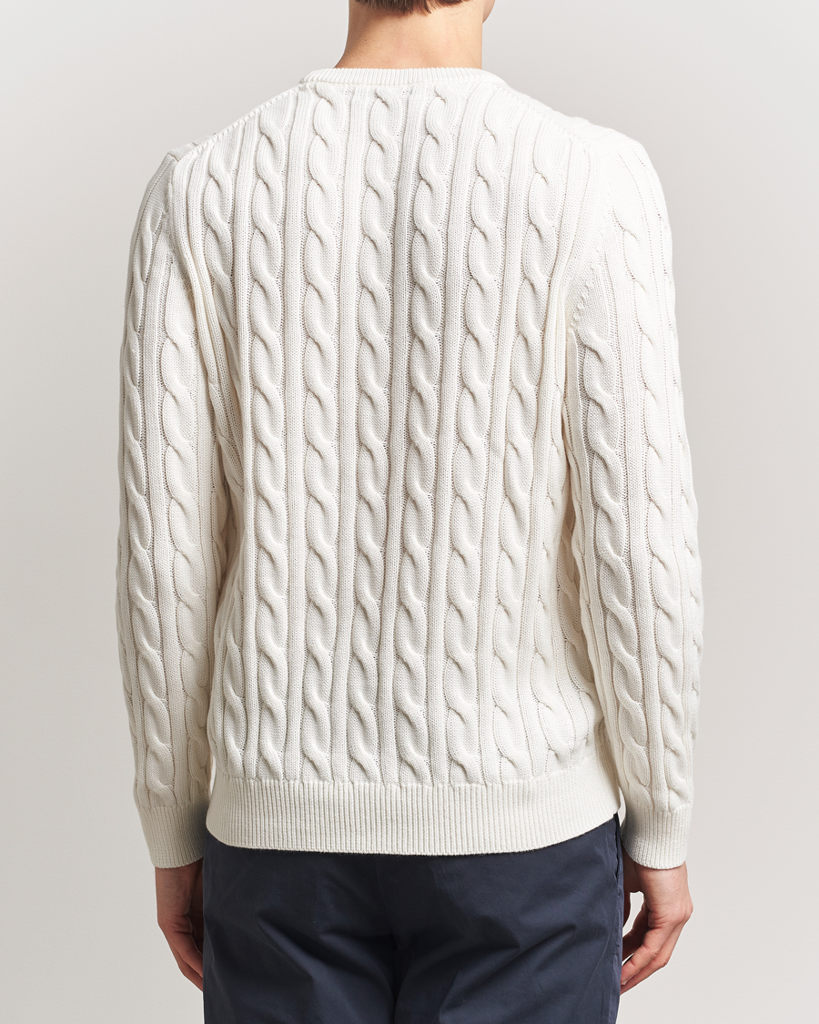 Men | Sweaters & Knitwear | Morris | Ethan Cable O-Neck Off White