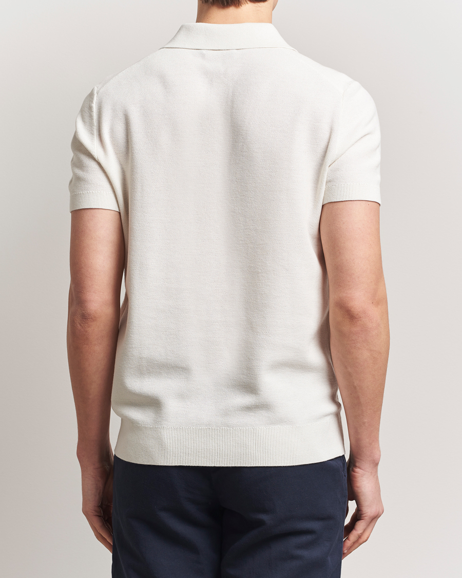 Men | Polo Shirts | Morris | Walter Knitted Polo Off White