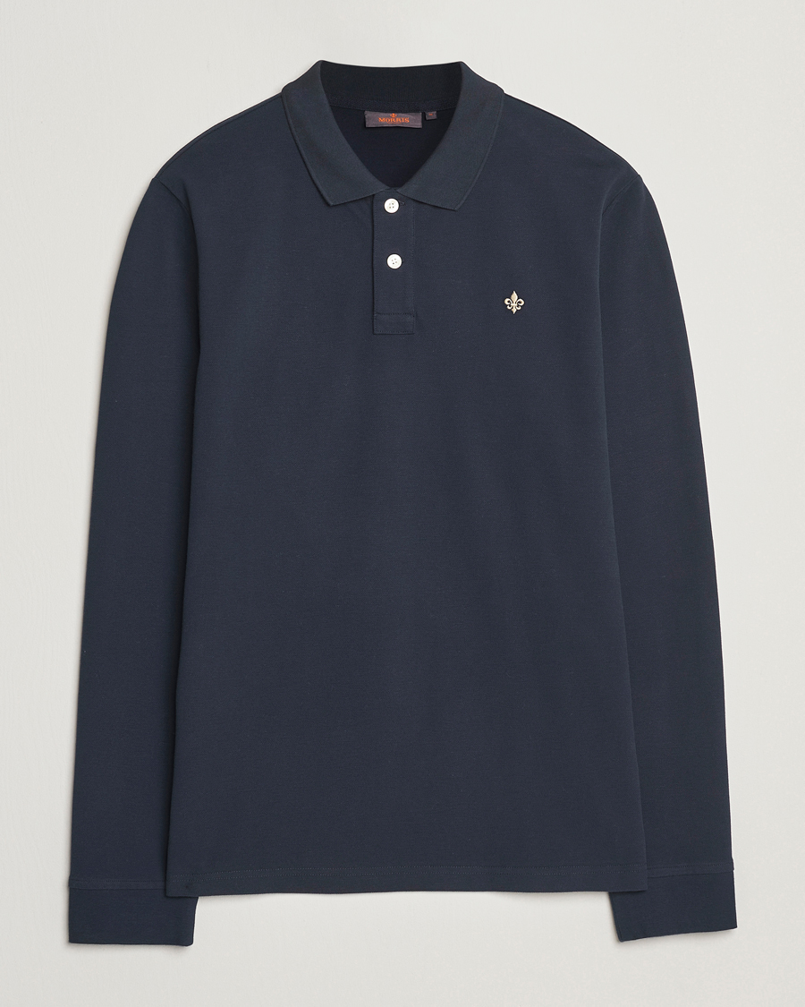 Men | Polo Shirts | Morris | Camden Long Sleeve Pique Dark Blue