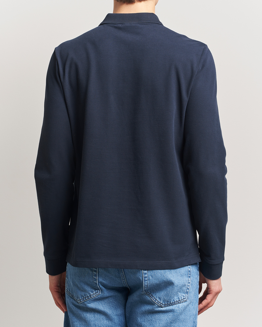 Men | Polo Shirts | Morris | Camden Long Sleeve Pique Dark Blue