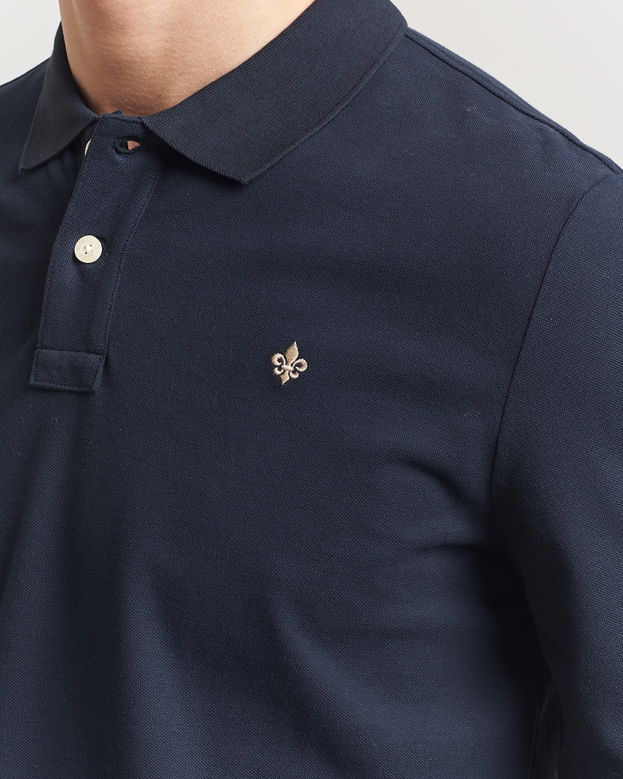 Men | Polo Shirts | Morris | Camden Long Sleeve Pique Dark Blue